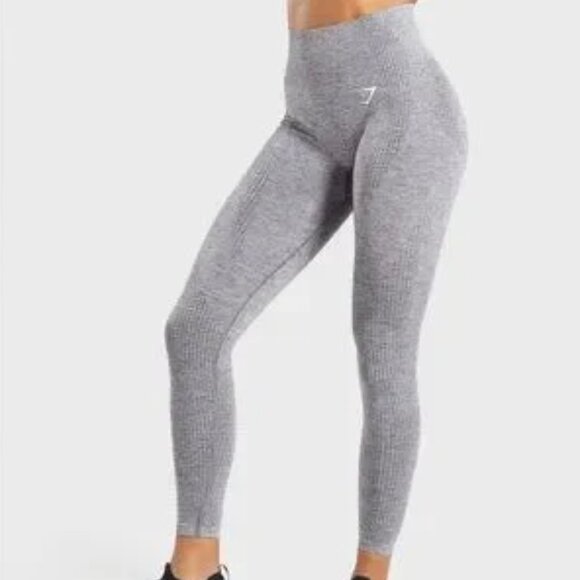 Gymshark Vital Seamless Leggings Steel Blue Marl XS - Picture 1 of 9